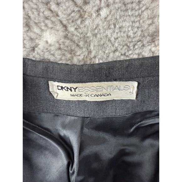 DKNY Size 44L Wool Career Notched Blazer Jacket Black Long Sleeve Button - Picture 6 of 10